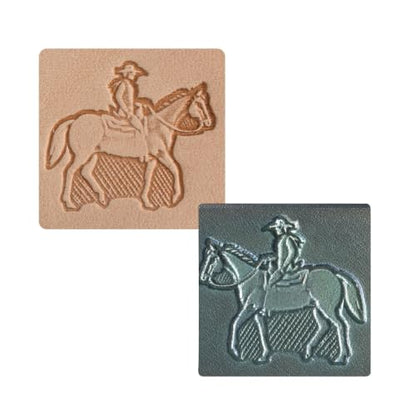 Tandy Leather Craftool 3-D Stamp Head Horse and Rider - Precision Crafted