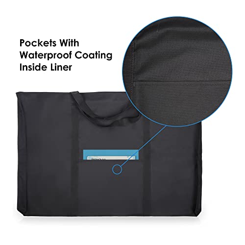 JJRING Dacron Art Portfolio Tote Bag 25'' x 37'' For 24'' x 36'' Black - size: 24''*36''