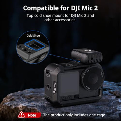 SMALLRIG Aluminum Cage for DJI Osmo Action 6 with Expansion Interfaces-5888 - style: Basic Cage