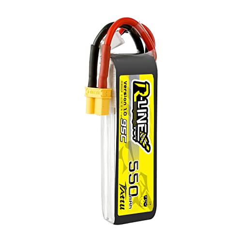 TATTU R-Line 3S Lipo Battery 550mAh 11.1V 95C with XT30 Plug for FPV Racing Quadcopter