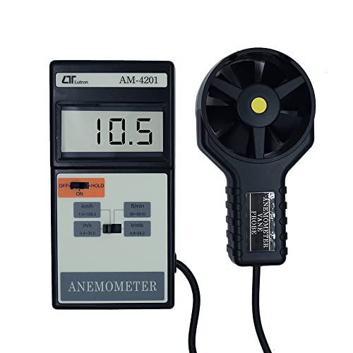Digital Anemometer |air Velocity Meter | Wind Speed Meter | Digital air Flow Meter | (Range: 0.4-30.0 m/s) for HVAC, Measure Air Velocities, Wind Speed | Model: AM-4201