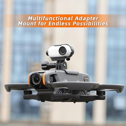 Extension Mount Adapter+ Led Light Kit for DJI Avata 2, Drone Search Light Strobe Light+Camera Mount Bracket for DJI Avata 2 - color: Stand Kit