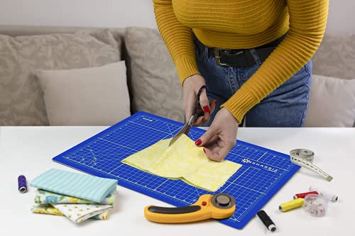 12 x 18 Cutting Mat for Sewing, Self Healing Double Sided Quilting Crafts Mat - Fabric Cutting Mat - Non Slip surface - Rotary Cutting Board - color: Blue, size: A3-12x18
