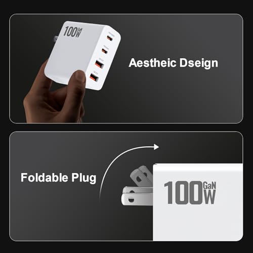 100W GaN Charger 4-Port Power Adapter for DJI Drone Accessories