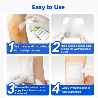 Niceful Island Dressing 4" x 4" Bandages for Wounds, 50 Count - size: 4"x4"(50 Pcs)