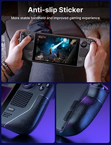 JSAUX Skin Stickers Set for Steam Deck/OLED, Steam Thumb Grips Accessories