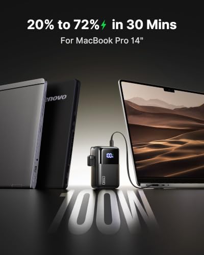 INIU Laptop Power Bank, Smallest 25000mAh 100W Fast Charging Battery Pack - color: Metallic Silver, size: Mini Size