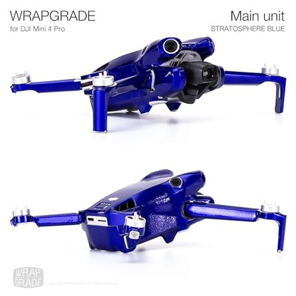 WRAPGRADE Skin Stickers Compatible with DJI Mini 4 Pro | Full Wrap (Stratospher Blue) - color: Stratospher Blue