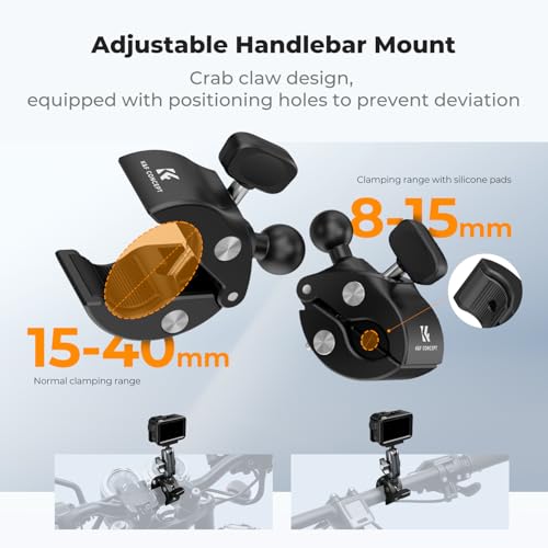 K&F CONCEPT Super Clamp Camera Mount Bike/Motorcycle