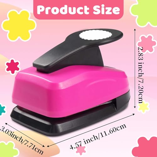 Circle Paper Punches, 1.97 in Scalloped Circle Hole Puncher for Paper Craft - style: Scalloped Circle