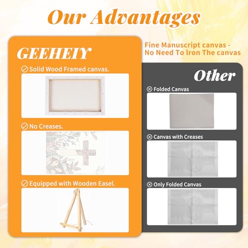4 Pack Framed Paint by Numbers Kit for Adults, Christian, 8 x 12 Inch - color: TRTDOP4F202