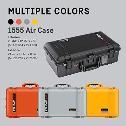 Pelican Air 1555 Case No Foam - Silver - color: Gray, size: No Foam