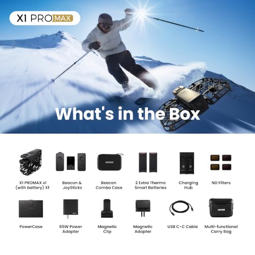HOVERAir X1 PROMAX Skiing Combo, 8K Action Flying Camera, Foldable Drone - style: PROMAX (Skiing Combo)