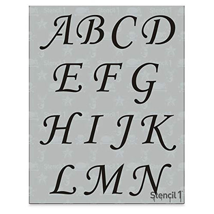 Stencil1 Corsiva Font Stencil 2" Alphabet Letters Painting Craft - size: 2" Letters