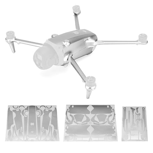 WRAPGRADE Full Wrap Skin Stickers Compatible with DJI Mavic 4 Pro (Airforce Silver) - color: Airforce Silver