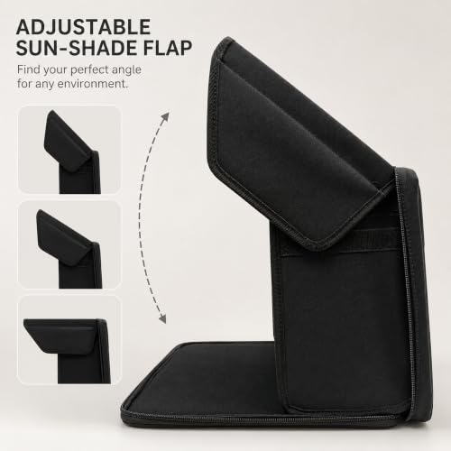 Anti-Glare Laptop Sun Shade for 14-Inch Notebook, Foldable Screen Hood for Outdoor Work