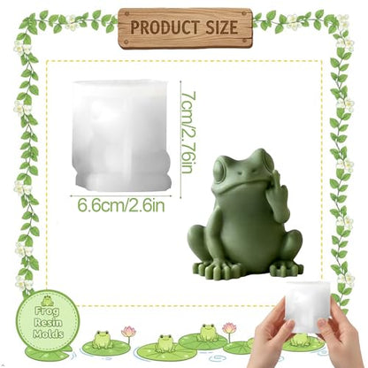 Frog Resin Casting Molds, 3D Funny Animals Candle Silicone Molds - color: Frog Resin Mold