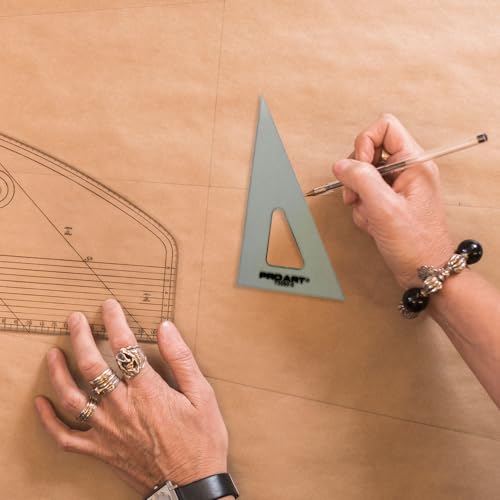 Pro Art 6" Triangle with Ink Edge and Finger Lift, Smoke - color: Smoke, size: 6-inch, 30/60 Degrees