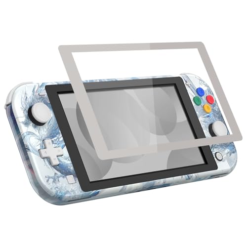 eXtremeRate DIY Replacement Shell for Nintendo Switch Lite, Crystal Dragon NSL Handheld Controller Housing w/Screen Protector, Custom Case Cover for Nintendo Switch Lite - Without Console - color: Crystal Dragon
