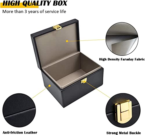 Faraday Box Key Fob Protector, Keyless Entry Car Key Safe Protector, Faraday Signal Blocking Shielding Box for Car Key (L) - size: 10+ Keys