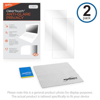 BoxWave Screen Protector Compatible with DJI Smart Controller - ClearTouch Anti-Glare Privacy (2-Pack), Privacy Screen Protector Flexible Film Anti-Glare