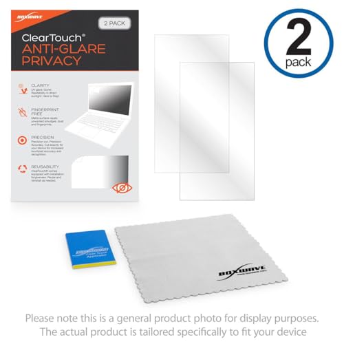 BoxWave Screen Protector Compatible with Nintendo Switch - ClearTouch Anti-Glare Privacy (2-Pack), Privacy Screen Protector Flexible Film Anti-Glare