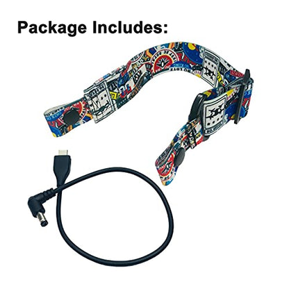 Adjustable Head Strap and Power Cable 30CM for DJI FPV Goggles V2