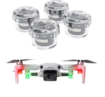 4Pcs Drone Strobe Lights, Anti Collision Light for Drone Night Flying, Universal Quick Flash LED Navigation Light Kit for DJI Neo, Mini 4 Pro, Avata 2, Mini 4k, Air 3S & All RC Drones Accessory