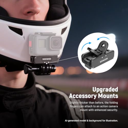 NEEWER Magnetic Mount Adapter Compatible with DJI Osmo 360 Action 5 Pro/4/3 - style: AC011
