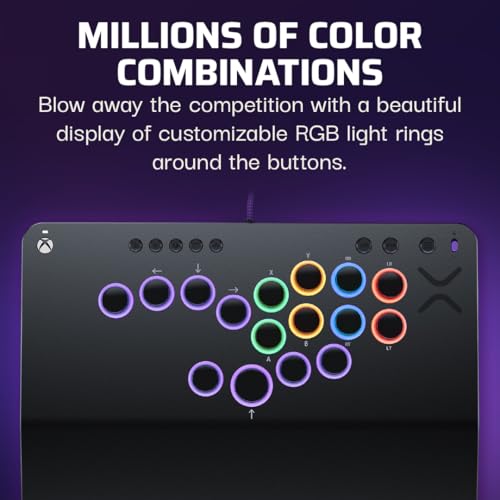 Turtle Beach Victrix Pro KO Leverless Esports All Button Fight Stick, Xbox - color: Gray