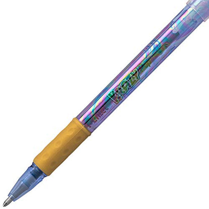 Pentel Arts Krazy Pop Iridescent Gel Pen, (1.0mm) Bold Line, Assorted Ink, Pack of 4 (K91PABP4M3)