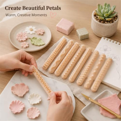 DIYOOHOMY Polymer Clay Cutters, Polymer Clay Flower Molds, Earring Making - color: Terracotta