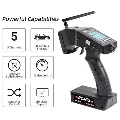 Radiolink RC4GS V3 5CH 2.4G RC Transmitter R6FG Gyro Receiver for Crawler