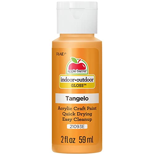 Apple Barrel Paint GLOSS ACRYLIC, 2 oz, Tangelo 2 Fl Oz - color: Tangelo, size: 2 Fl Oz (Pack of 1)