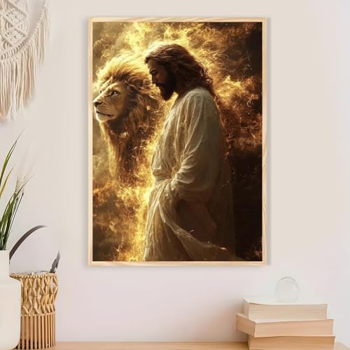 Jesus Paint by Numbers Kit for Adults Framed Canvas 12X16 in, Frameworkless - color: YH02808