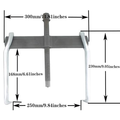 2-Jaw Gear Puller, 12 Inch 2 Claw Gears Puller for Removal of Pulley Flywheel Bearing, Puller Tool Separate Lifting Device - size: 12inches