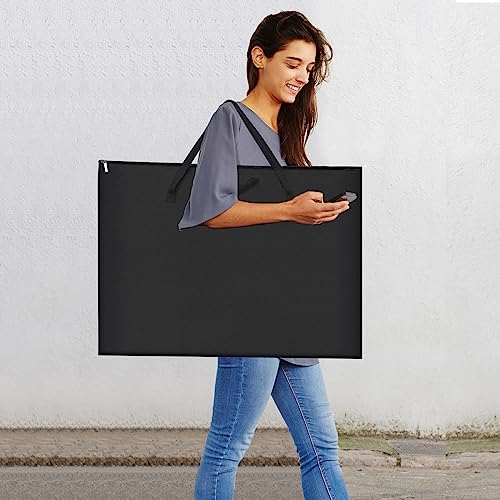 ZKOO Art Portfolio Bag (Black, 18" * 24") + Art Craft Storage Bag-Black