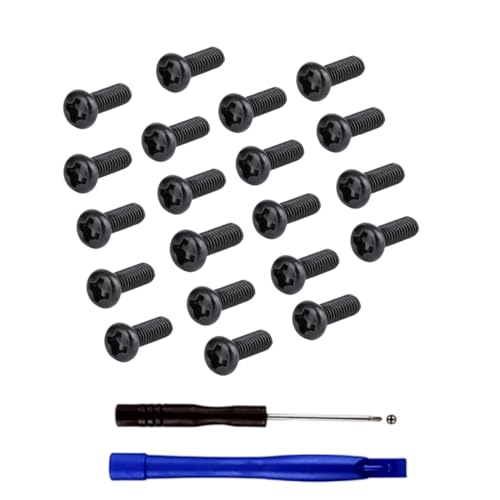 Cell Phone Screws Replacement Kit 20 Pack - Tiny Screws with Small Screwdriver for Samsung LG Android Smartphones Eyeglasses Sunglasses Repair (Black)