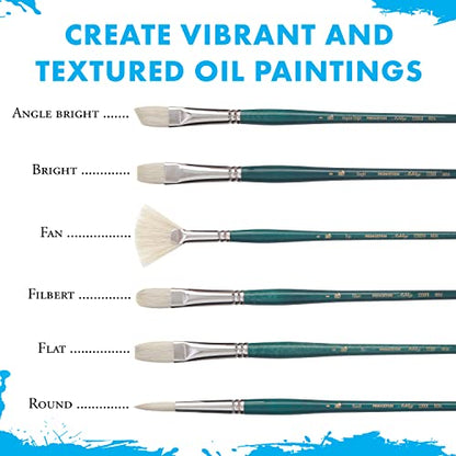 Princeton Ashley Brushes Series 5200, Chungking Bristle, Bright Size 2 - color: Blue Green, size: Size 2