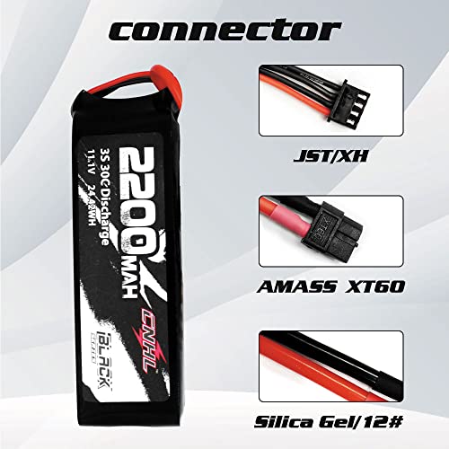 CNHL 2200mAh 3S Lipo Battery 11.1V 30C with XT60 Plug (2 Packs)