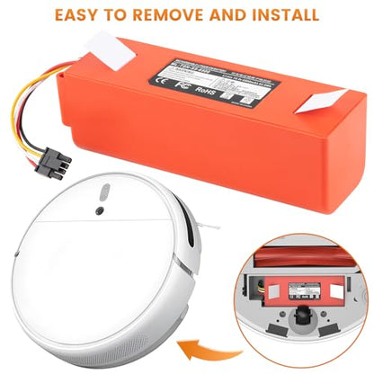 14.4V 6500mAh Replacement Battery for Roborock S4 S5 S50 S6 S7 S7 Max