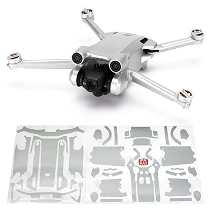 WRAPGRADE Skin Stickers Compatible with DJI Mini 3 Pro | Main Unit (Airforce Silver) - color: Airforce Silver