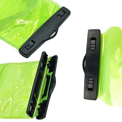 Lsgoodcare 5Pcs Portable Two Way Radio Waterproof Rainproof Bag Case Pouch Compatible with Motorola Kenwood Midland UV-3R UV-5R PX-888 Walkie Talkie Radio,5 Inch x 13.8 Inch, Green - color: green-5ps