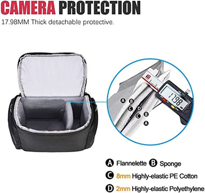 Cwatcun Camera Sling Bag Large, Crossbody DSLR Case for Canon/Nikon - size: 1.0 Large