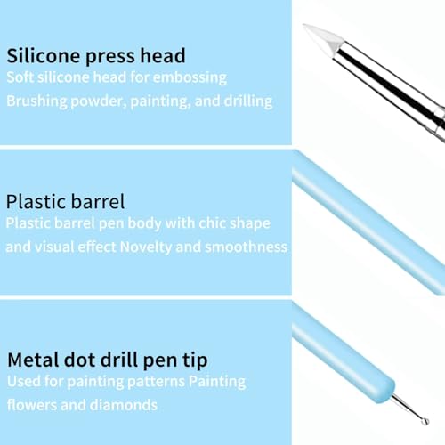 10 Pcs Silicone Clay Sculpting Tools Set, Double-Ended Dotting Tools & Silicone Brushes for Polymer Clay, Air Dry Clay, Pottery & DIY Crafting - color: 10Pcs-Blue