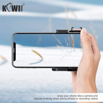 KIWIFOTOS Phone Camera Grip with Remote Shutter Cold Shoe Mount - color: Phone Camera Grip