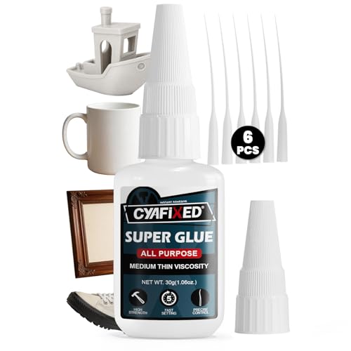 Fast Super Glue 30g, Medium-Thin CA Glue for Plastic Wood Glass Ceramic - size: 1 oz
