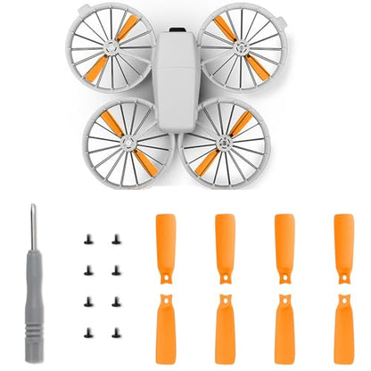8pcs Flip Propellers Blades Props for DJI Flip, Replacement Quick Release Wing Blade Drone Propellers Spare Parts (Orange)