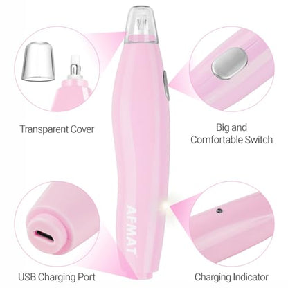 AFMAT Electric Eraser, with 140 Eraser Refills, Rechargeable Pencil Erasers for Artists, Electric Erasers for Drafting, Drawing, Painting, Sketching, Architectural Plans, Detailer Tool EE04(Pink) - color: Pink