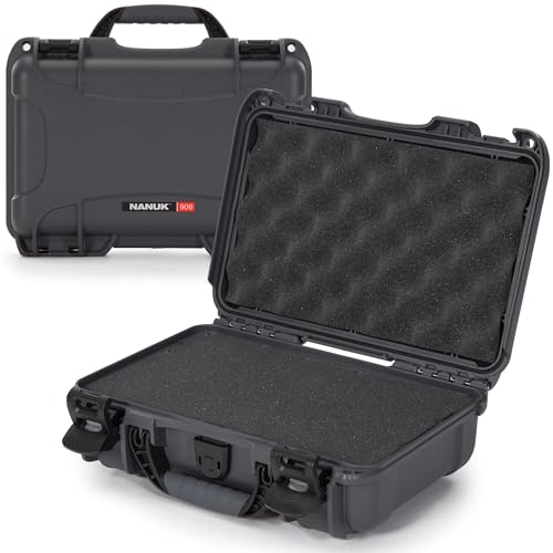 NANUK 909 Travel Hard Case with Customizable Cubed Foam – Waterproof Camera Case, 12.6” x 9” x 4.4”, Lightweight, Lockable, Dustproof, Impact-Resistant & Durable Protective Case – Graphite - color: Graphite